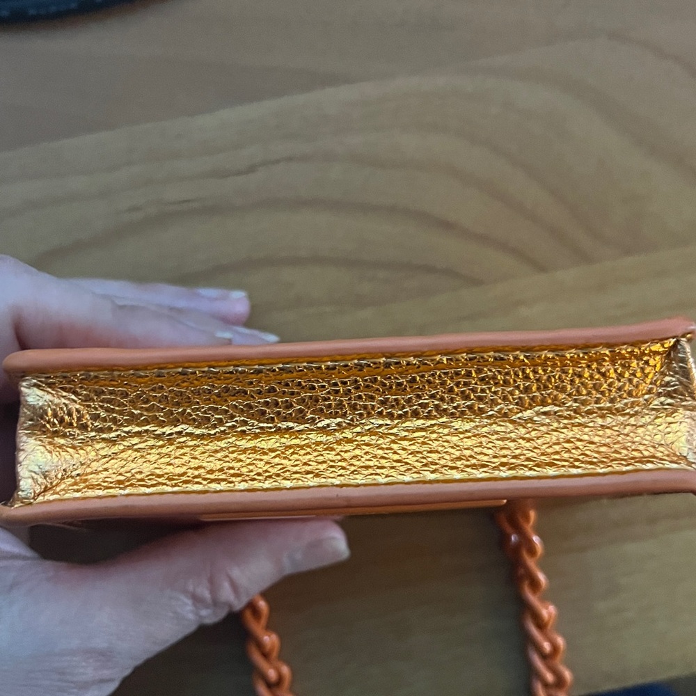 Kurt Geiger Orange Mini Card Bag - Picture 8 of 10